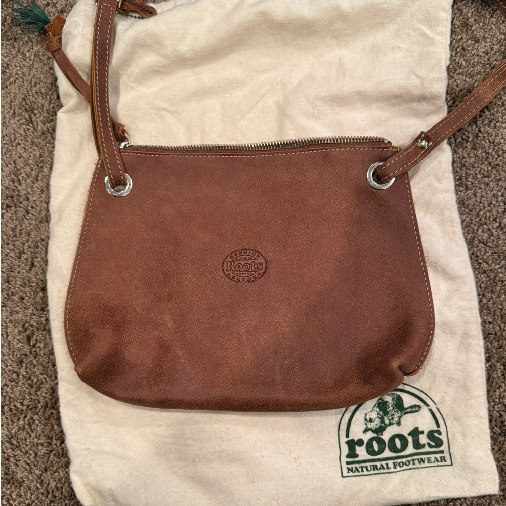 Roots Brown Leather Tote